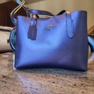 COACH Metallic Periwinkle Purple Handbag.